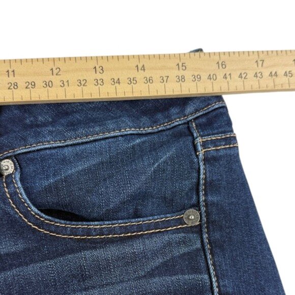 American Eagle Women’s Size 8 Midi Shorts Raw Folded Hem Stretch - Picture 6 of 8